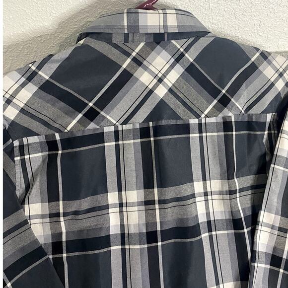 Red Ape Party  Shirt Mens M  Gray/Black Plaid Always King Patches Logo Street - Picture 10 of 15